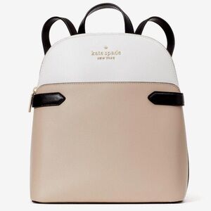 Kate Spade ♠️ Two-Tone Black and Cream Backpack